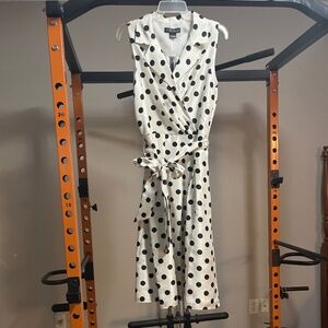 Polka dot fit and flare dress